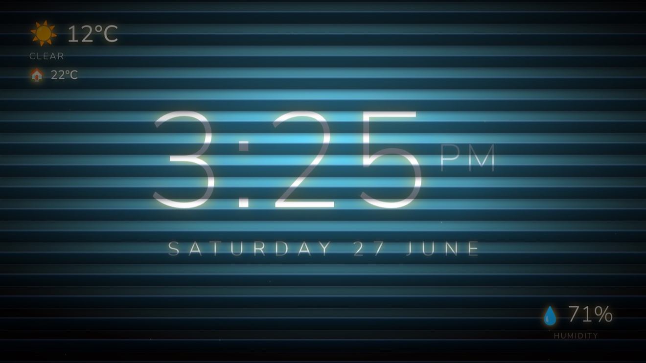 Blinds ambient clock